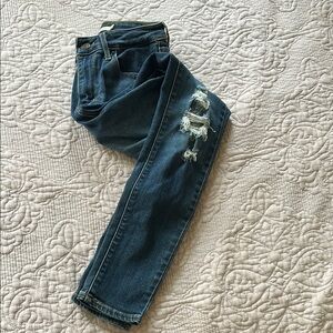 Levi Women's Distressed Blue Jeans